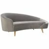 TOV Cleopatra Grey Velvet Sofa Home Sofas & Sectionals