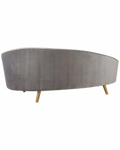 TOV Cleopatra Grey Velvet Sofa Home Sofas & Sectionals -TOV Shop 3070446670 RLLZ 3