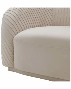 TOV Yara Pleated Beige Velvet Sofa Home Sofas & Sectionals -TOV Shop 3070446672 RLLZ 4