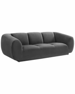 TOV Emmet Grey Velvet Sofa Home Sofas & Sectionals