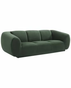 TOV Emmet Forest Green Velvet Sofa Home Seating